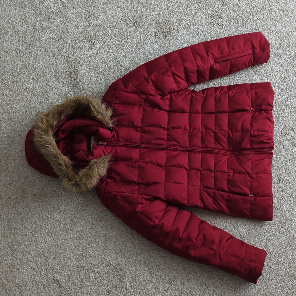 Calvin Klein Down Fleece-Lined Hooded Jacket